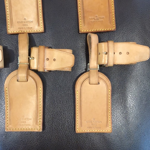 LOUIS VUITTON 2 LV Luggage Tags & 2 LV Poignets - Two Pairs PER ORDER - Picture 15 of 16